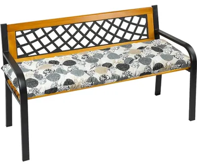 Obrázok produktu pre Prešívaný sedák na lavicu – 40 x 120 cm – sivý, biely