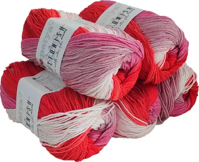 Produktbild von 5 x 100g Farbverlaufsgarn Papatya Baumwolleish Antipilling Strickgarn Häkelgarn