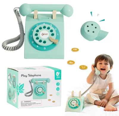 Obrázok produktu pre CLASSIC WORLD Klasický drevený telefón pre deti 4 el.