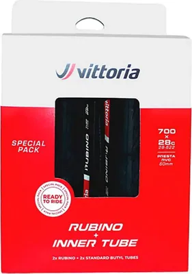 Obrázok produktu pre Vittoria 2x Rubino V G2.0 700c X 28 + 2x duše Cestné pneumatiky číre 700C x 28 číre 700C x 28