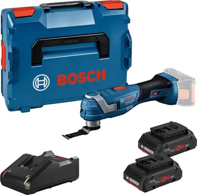 Immagine prodotto di Multitaglio a batteria Bosch GOP 18V-34 / 2x 4,0 Ah ProCORE + caricabatterie in L-Boxx 136