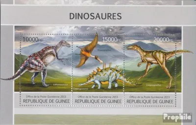 Produktbild von Briefmarken Guinea 2013 Mi 9725-9727 Kleinbogen (kompl. Ausgabe) postfrisch Dinosaurier (Edmontosaurus)