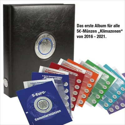 Produktbild von Münzenalbum 5 Euromünzen Klimazonen