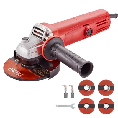 Produktbild von TEENO Winkelschleifer 1000W, Profi-Winkelschleifer Leerlaufdrehzahl 12000 U/min(Schleif-/Trennscheibe: 125 mm 4 Stück)