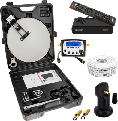 Produktbild von PremiumX Camping SAT Anlage Receiver Sat-Finder LNB Kabel F-Stecker Koffer