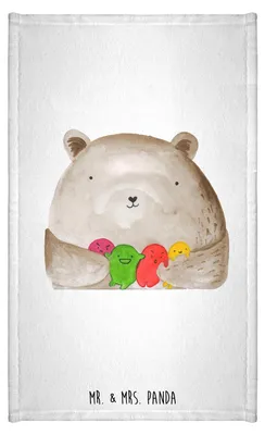 Produktbild von Mr. & Mrs. Panda Handtuch Bär Gefühl - Weiß - Geschenk, badezimmer, Klein, Teddy, Gästetuch, Frotteehandtuch, Durchgedreht, Verrückt, gäste wc, Wahnsinn