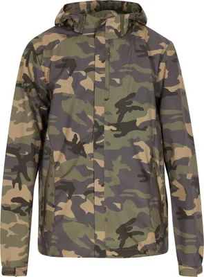 Produktbild von Herren Outdoor Jacke aus 100% Polyester in Oliv mit Tarnmuster, Größe XXL