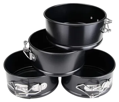Mini-Springform 10 cm, 4er-Set, Antihaftbeschichtung, Kohlenstoffstahl