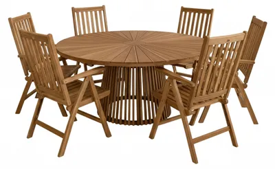 Productafbeelding van AXI Hani/Nuria Tuinset van Teak met 6 Stoelen