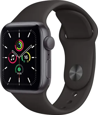 Produktbild von Apple Watch SE (1. generacji) 40 mm (A2351) Space Gray Alu Sport Band Black GPS Neuwertig