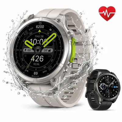 Produktbild von Smartwatch Herren Damen Watch 1,43" AMOLED Display Fitnessuhr 500mAh IP69K 5ATM mit Herzfrequenz, SpO2, Schlafmonitor für Android iOS, 60 Tage