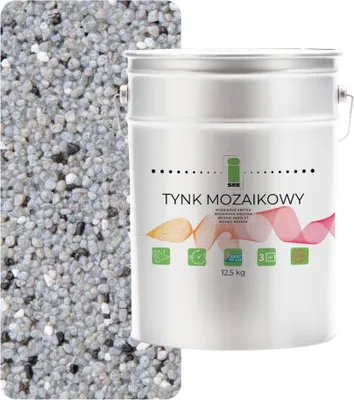 Immagine prodotto di Intonaco mosaico grigio a base di resina Classe 1 Mosaico 12,5 kg Resistente al gelo