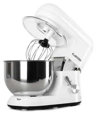 Produktbild von Klarstein Küchenmaschine, Knetmaschine mit 5L Schüssel, 2000W Profi Küchenmaschine mit Knethaken und Schneebesen, Universal Küchenmaschine mit 6 Stufen, Teigmaschine zum Rühren, Kneten und Aufschlagen