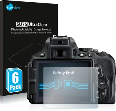 Produktbild von 6x Für Nikon D5600 Schutzfolie Savvies Displayschutz Display Schutz Folie Klar Transparent
