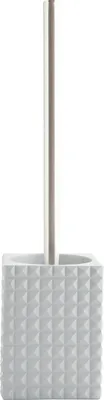 Produktbild von MSV Toilettenburstenhalter Kubik - Kunststein - hellgrau/silber - 37 cm