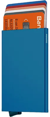Image de Porte-cartes RFID - Aluminium - Rose - Coulissant - Pour 6 à 8 cartes