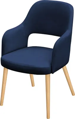 Obrázok produktu pre Čalúnená jedálenská stolička MOVILE 52 - buk / modrá