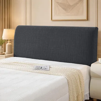 Immagine prodotto di Copertura elastica e lavabile per testiera del letto - Grigio scuro, 180 cm