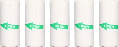 Produktbild von HELMER selbstklebende Rollen für Thermodrucker TP01/TP02/ 55mm x 25mm/ 5Stück/ weiß