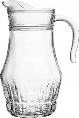 Produktbild von KADAX Breda Getränkekrug aus massivem Glas 1,5L mit dickem Boden und Ausguss