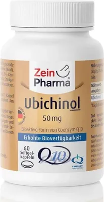 Zdjęcie produktu dla ZeinPharma Ubichinol 50 mg w kapsułkach, 60 kapsułek
