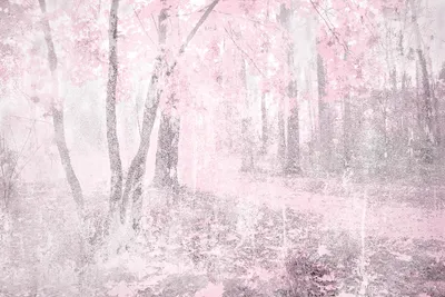 Produktbild von Fototapete - Pink Forest Abstract 375x250cm - Vliestapete