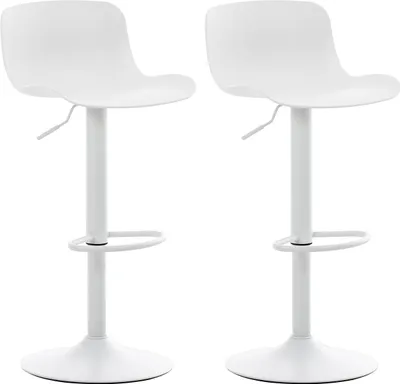 Produktbild von CLP 2er Set Barhocker Almada drehbar und höhenverstellbar. weiß