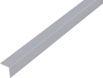 Produktbild von ALBERTS Winkelprofil PVC-U aluminiumgrau 1000x10x10 mm Materialstärke 1 mm