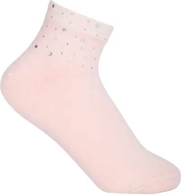 Produktbild von styleBREAKER Damen Socken mit Strass Applikation am Bund, Größe 35-41 EU / 5-9 US / 4-7 UK, Söckchen Glitzersteine 08030014