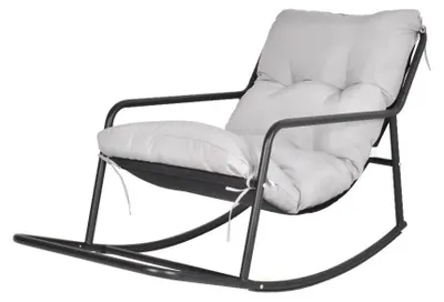 Zdjęcie produktu dla Home Deluxe Zewnętrzny fotel bujany ALEVIO - stalowy, (145 x 71 x 80 cm) | Ergonomiczna konstrukcja, odporny na warunki atmosferyczne, oddychający