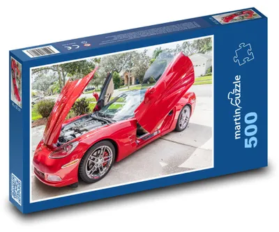 Produktbild von Puzzle 500 Rotes Sportauto mit Flügeltüren - martinpuzzle