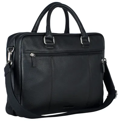 Imagen del producto de LEONHARD HEYDEN Cuero maletín bolsa de ordenador portátil con compartimento para ordenador portátil Berlin RV-Aktenmappe 2 Fächer 7212 Schwarz