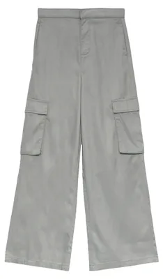 Produktbild von s.Oliver High Waist Wide Leg Hose aus Lyocell-Baumwoll-Mix mit Cargotaschen und Glanzeffekt