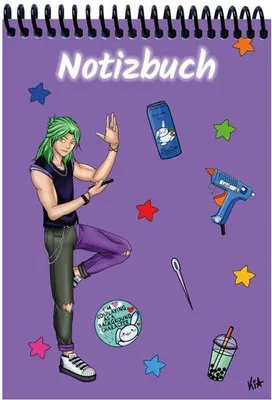 Produktbild von A 5 Notizblock Manga Quinn, lila, liniert