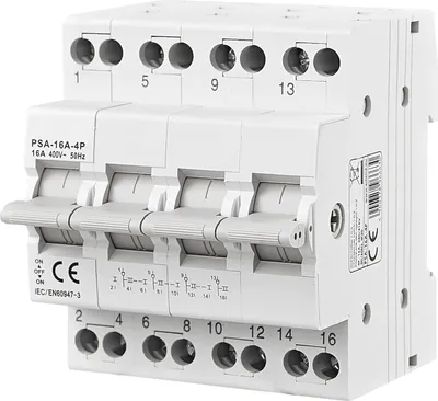 Produktbild von Wahlschalter-Umschalter 1-0-2 16A Reiheneinbau 4-polig