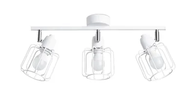 Image de Plafonnier BELUCI 3 blanc 3xE14 10W acier 19x17x48cm Sollux Lighting