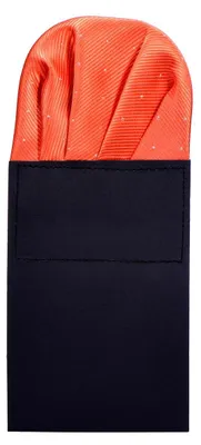 Produktbild von DonDon Herren Einstecktuch vorgefaltet für den perfekten Sitz - Orange