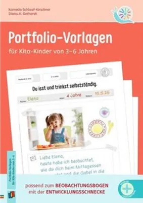 Image de Portfolio-Vorlagen für Kita-Kinder von 3-6 Jahren