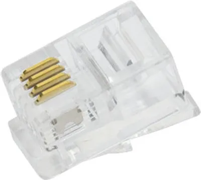 Productafbeelding van LogiLink RJ10 modulaire stekker, ongepantserd (100 stuks)