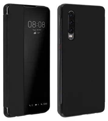 Produktbild von Flip Cover mit Smart View Sichtfenster für Huawei P30 – Schwarz