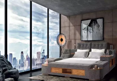 Immagine prodotto di Multifunktion Bett Doppelbetten Modernes Bettgestell Betten 180x200cm Hotel