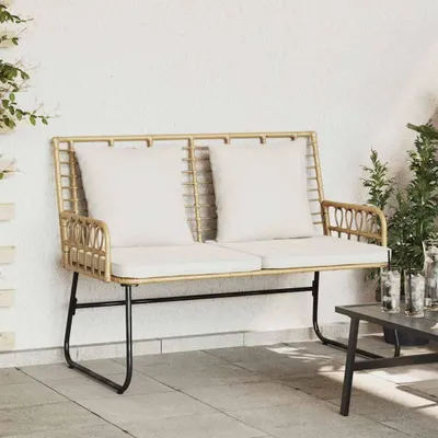 Immagine prodotto di Maison Exclusive - Panchina da giardino marrone e crema in polyrattan