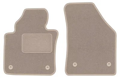 Image de Tapis avant en moquette pour Volkswagen Touran I 2FL depuis 2010 (monospace) – 2 pièces, beiges, sur mesure – Wielganizator LUX