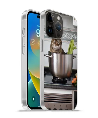 Produktbild von MuchoWow® Handyhülle Schutzhülle Hülle für Apple iPhone 14 Pro Max Katze - Pfanne - Küche Silikon Softcase Handy Hülle - Hardcover