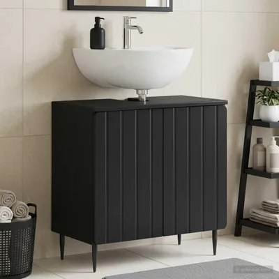 Obrázek produktu pro Maison Exclusive – Skříňka pod umyvadlo ZWOLLE, černá, 59,5 x 31,5 x 59 cm