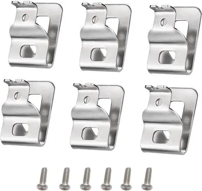Immagine prodotto di Set di ganci a clip, 6 pezzi, robusto, compatibile con 20 V, per utensili elettrici a batteria.