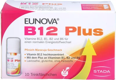 Produktbild von EUNOVA B12 Plus Trinkfläschchen, 10 St. Ampullen