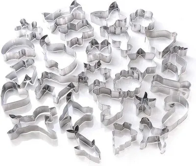 Image de Lot de 26 emporte-pièces en acier inoxydable pour biscuits et décorations de pâtisserie