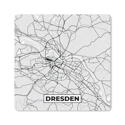 Produktbild von MuchoWow® Mauspad Mousepad Dresden - Karte - Stadtplan - Deutschland 30x30 cm - Mousepads - Maus Mat - Pad - Mausunterlage - Gaming