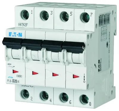 Obrázok produktu pre Miniatúrny istič 4P C 20A 6kA AC PL6-C20/4 166522